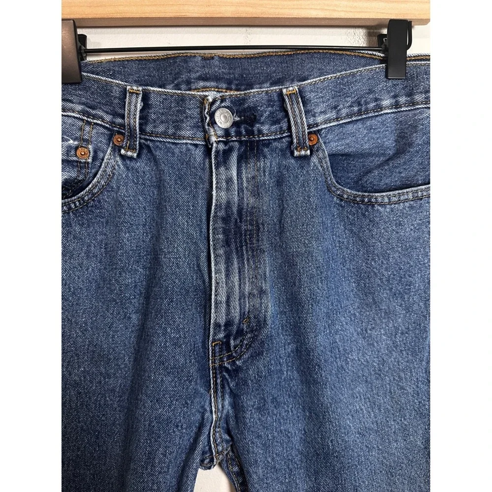 Levis 505 Regular Fit Straight Leg Mens Jeans Medium Wash Blue 36x30‎ 00505-4891